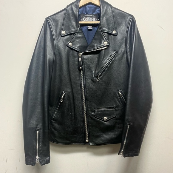 Scott Black Leather Jacket